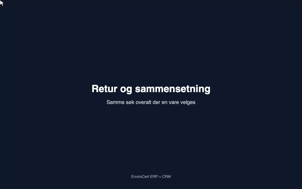 Retur og sammensetning